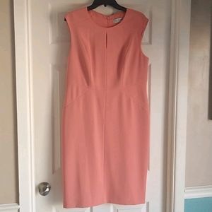 Knee length lined sleeveless dress